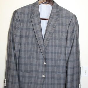 Blue and Gray Men's Blazer w/ Elbow Pads
